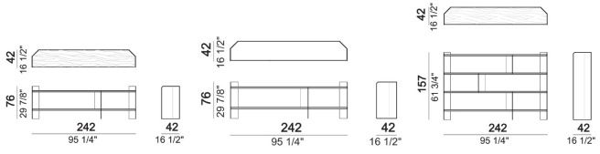 Размеры Стеллаж Arketipo Carter