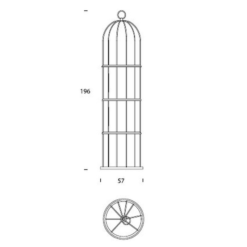 Стеллаж Tweet Tonin Casa Modern 196h x ø57 nc52884