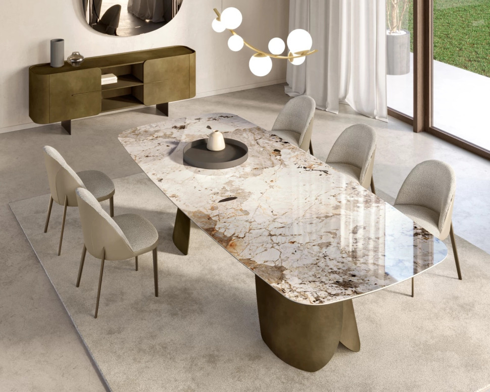 Стол Eforma Perla top ceramica - материал