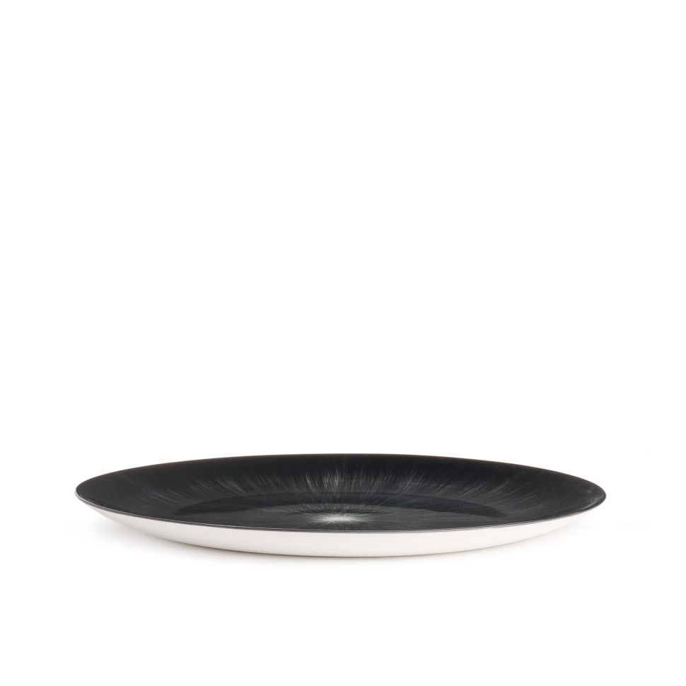 Комплект из 2-х обеденных тарелок Serax DE, диаметр 24 см, чёрный, фарфор