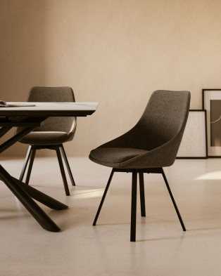 Стул La Forma Haston 50 x 62 x h86 см, тёмно-серый