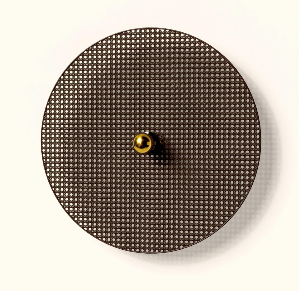 Бра Aromas del Campo Tan Tan диаметр 90 см, чёрный ротанг и чёрный металл