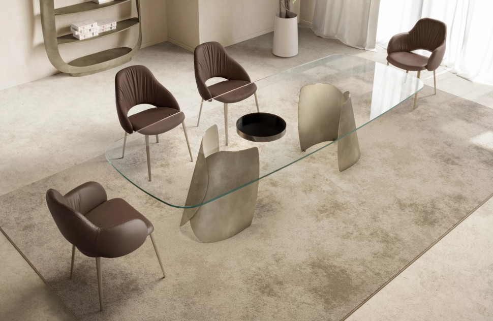 Стол Eforma Perla top cristallo - фото товара