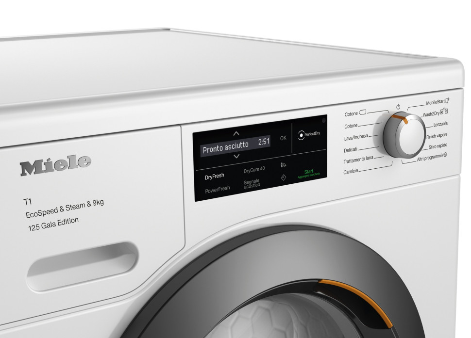 Сушильная машина Miele TCL 680 WP 125 Gala Edition - материал