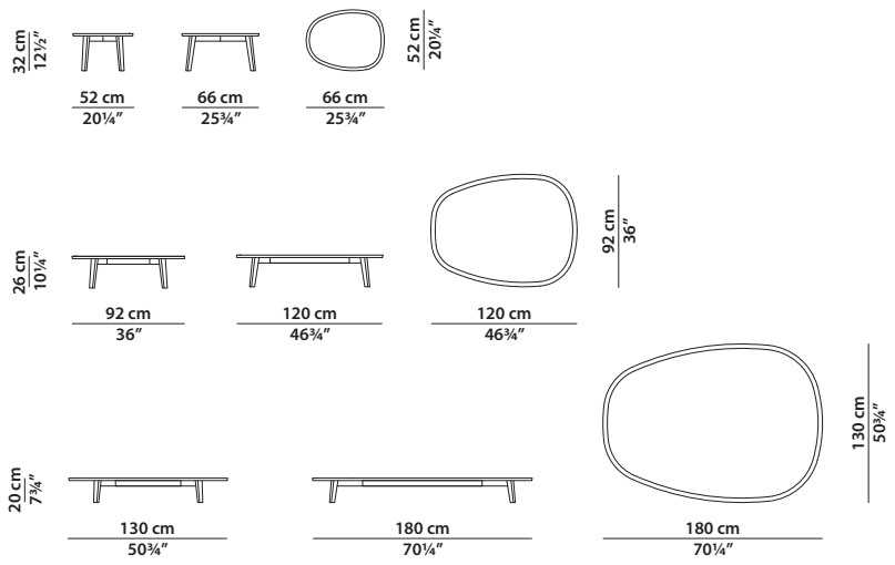 Размеры Журнальный столик Baxter Vietri Размеры Журнальный столик Baxter Vietri