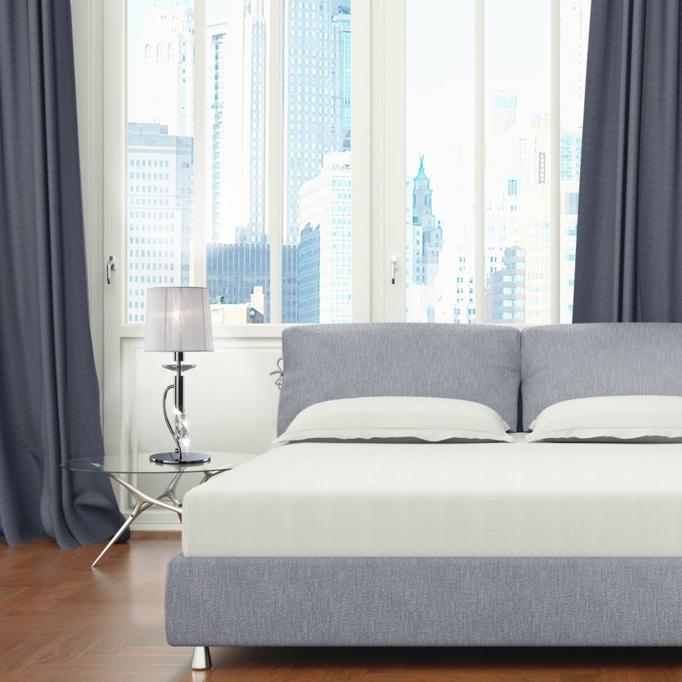 Настольная лампа Mantra Tiffany диаметр 18 x h49 см, хром, белый - фото товара