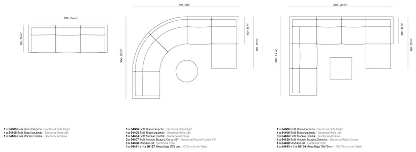Размеры Диван Vondom Gatsby