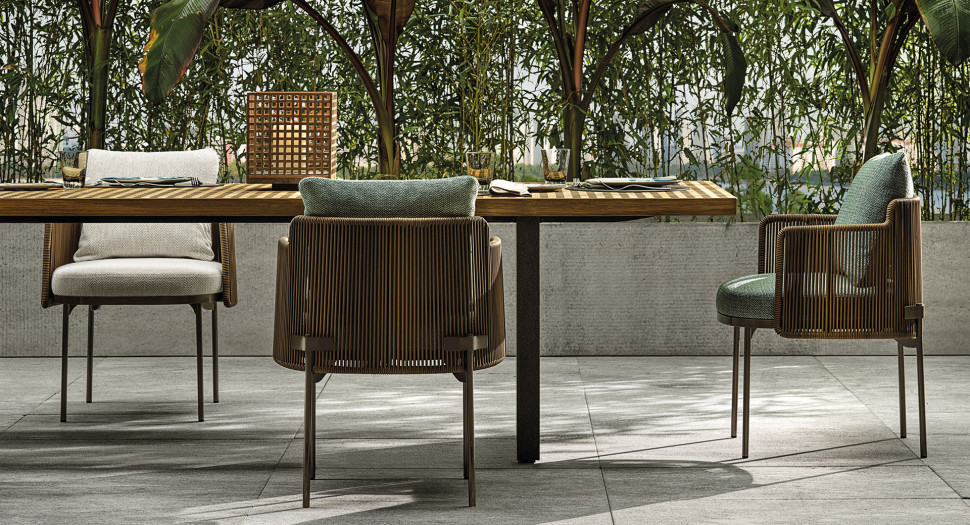 Стул Minotti Tape Cord Outdoor - материал