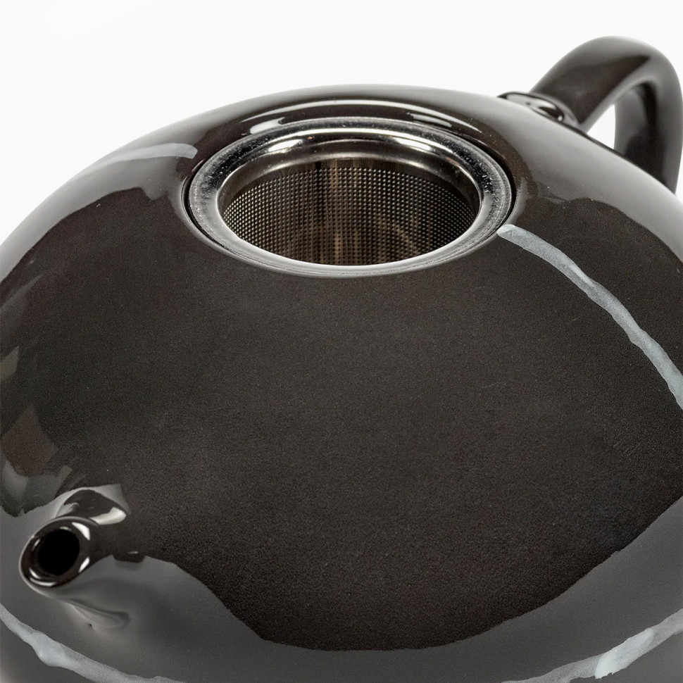 Чайник заварочный Serax Zuma, 1000 мл, чёрный, фарфор