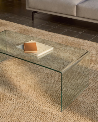 Журнальный столик La Forma Burano 110 x 50 x h38 см, прозрачный