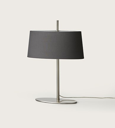 Настольная лампа Aromas Del Campo Ona 35 x 17 x h55 см, никель, чёрный абажур