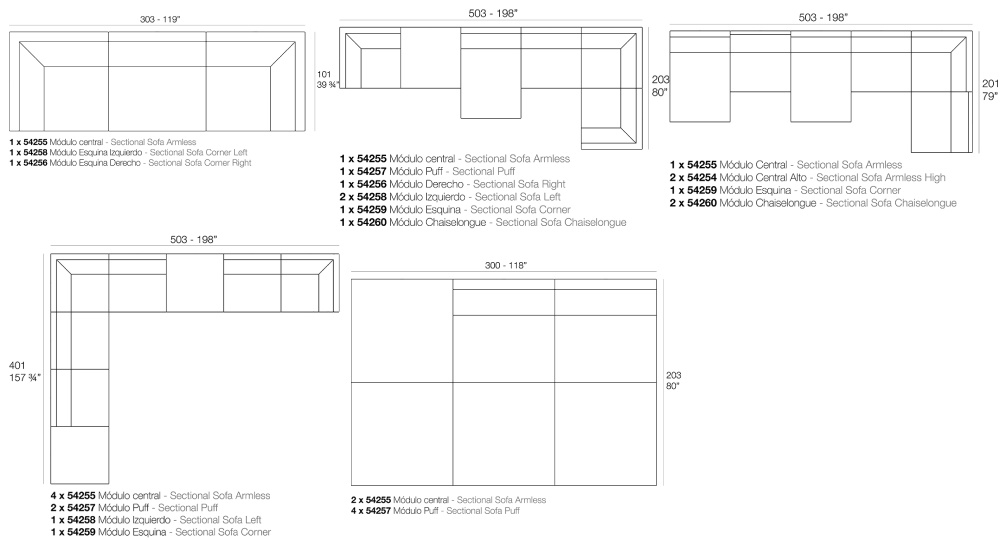 Размеры Диван Vondom Pixel