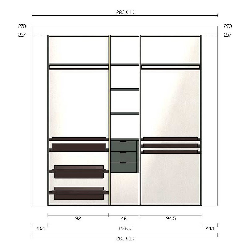 Гардероб Atena Mercantini By Moretti Compact Expo 232,5 x 59,5 x 257h nc109097