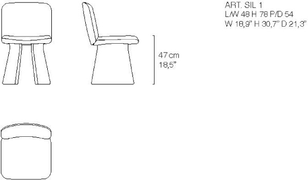 Размеры Стул Alivar Ila Размеры Стул Alivar Ila