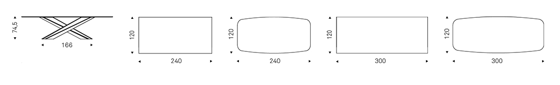 Размеры Стол в столовую Cattelan italia Lancer Keramik Размеры Стол в столовую Cattelan italia Lancer Keramik