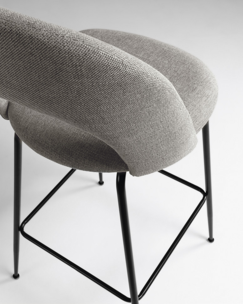 Полубарный стул La Forma Mahalia 54 x 53 x h98 см, светло-серый