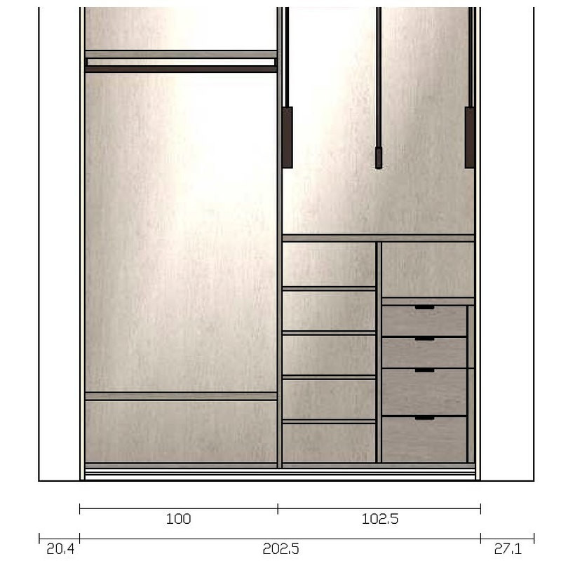 Гардероб Atena Mercantini By Moretti Compact Expo 202,5 x 59,5 x 257h nc109107