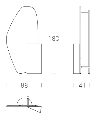 Размеры Зеркало Tonin Casa Stele