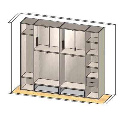 Гардероб Atena Mercantini By Moretti Compact Expo 302,5 x 59,5 x 257h nc109109