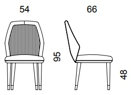 Размеры Стул Dv home collection Elite Cannetè