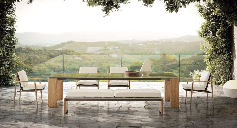Стул Minotti Trio Outdoor - материал