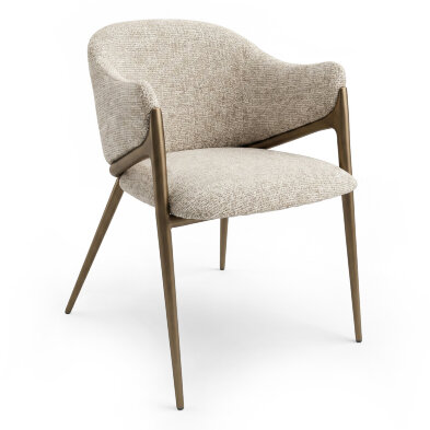 Стул Fratelli Barri Bono 56,5 x 63 x h82 см, ткань Milan col. 120, матовая бронза