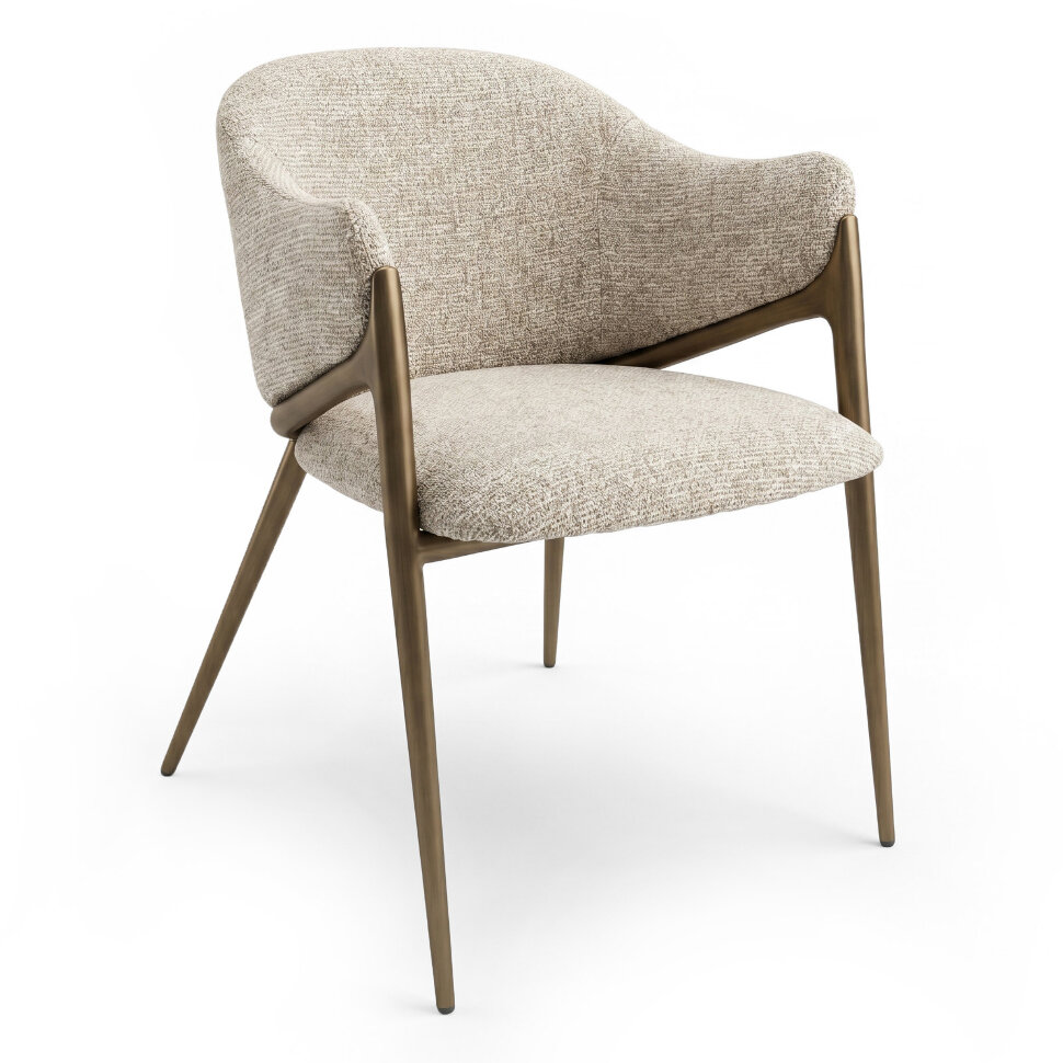 Стул Fratelli Barri Bono 56,5 x 63 x h82 см, ткань Milan col. 120, матовая бронза