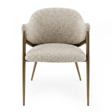 Стул Fratelli Barri Bono 56,5 x 63 x h82 см, ткань Milan col. 120, матовая бронза