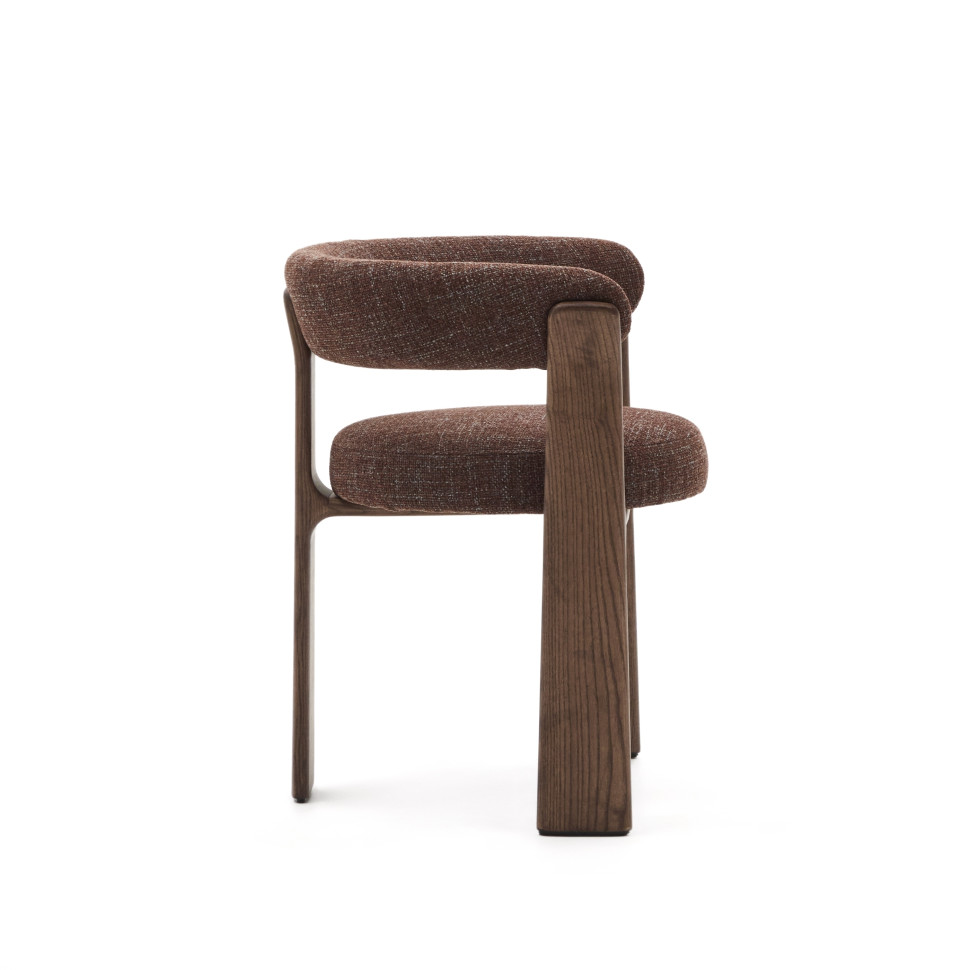 Стул La Forma Granite 49 x 57 x h73 см, коричневый шенилл, ясень орех