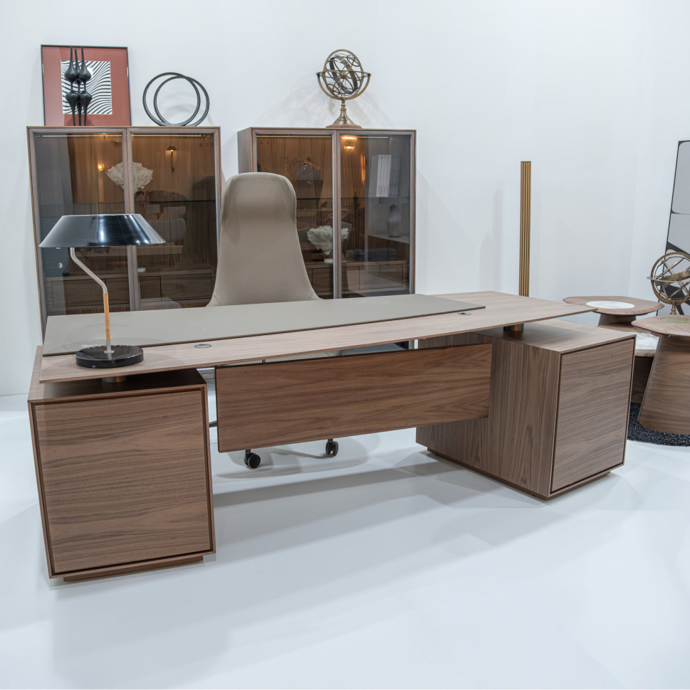 Письменный стол Hurtado Connect 230 x 100 x h75 см, МДФ, кожа