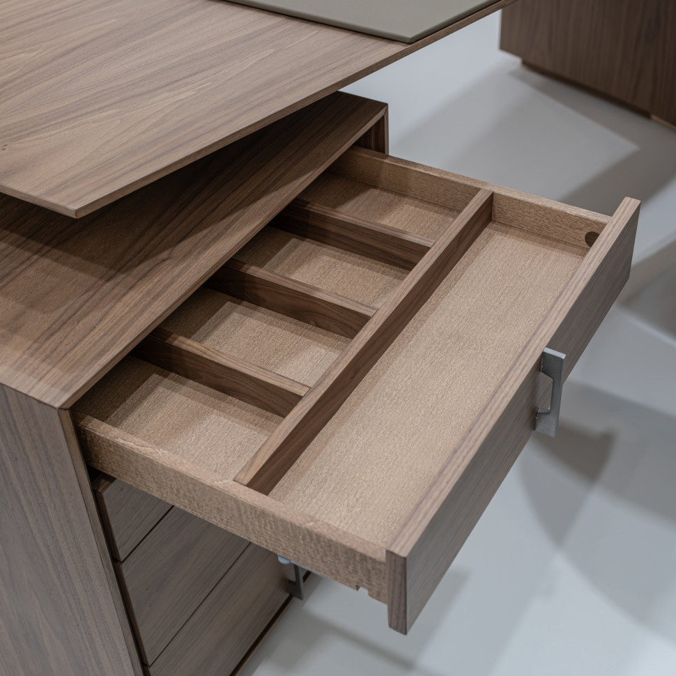 Письменный стол Hurtado Connect 230 x 100 x h75 см, МДФ, кожа - стиль