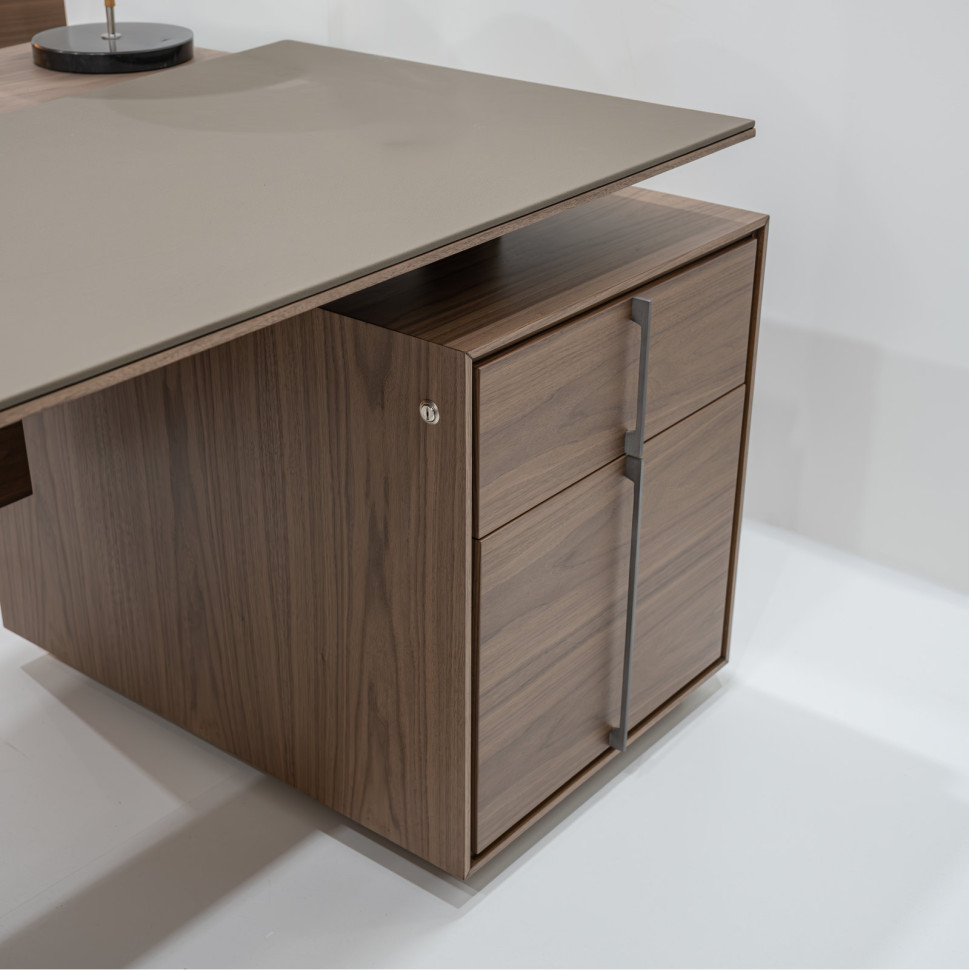 Письменный стол Hurtado Connect 230 x 100 x h75 см, МДФ, кожа