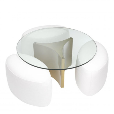 Журнальный столик с пуфиками Modus Eichholtz Tables And Desks 46,5 x 104h nc75543
