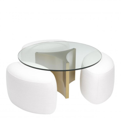 Журнальный столик с пуфиками Modus Eichholtz Tables And Desks 46,5 x 104h nc75543
