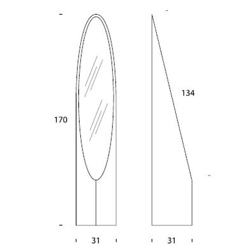 Зеркало Kolonaky Tonin Casa Modern 170h x ø31 nc96704