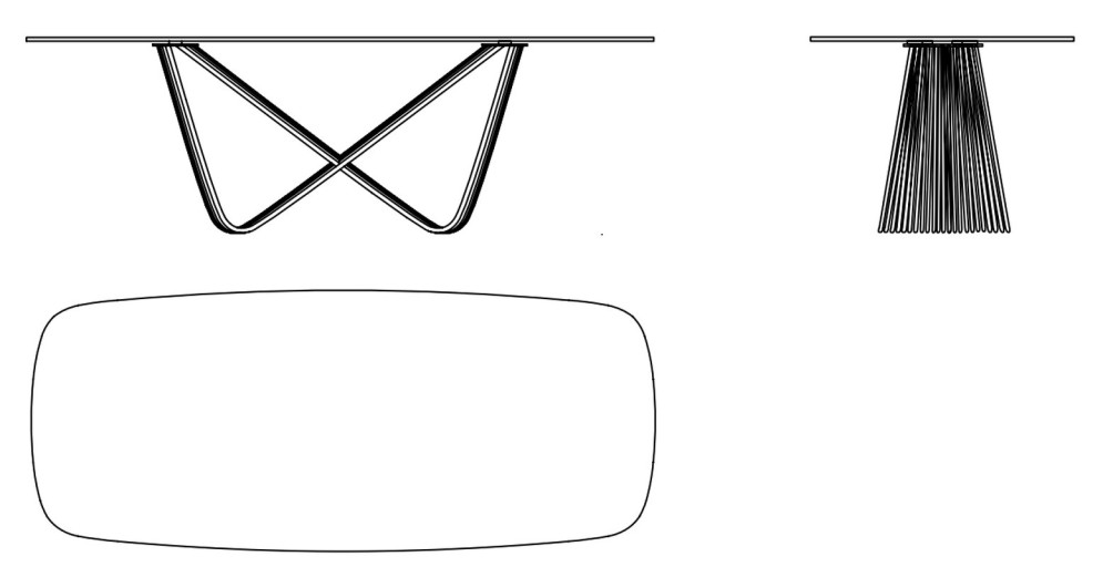 Обеденный стол Tenso Tonin Casa Modern 250 x 120 x 75h nc105096