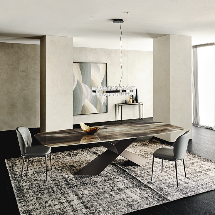 Стол в столовую Cattelan Italia Tyron Crystalart