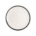 Комплект из 2-х обеденных тарелок Serax DE, диаметр 24 см, кремовый, чёрный вариант №2, фарфор