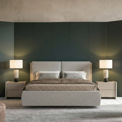 Кровать Mod Interiors Petra 188 x 220,5 x h116,5 см, с решёткой, бежевая букле