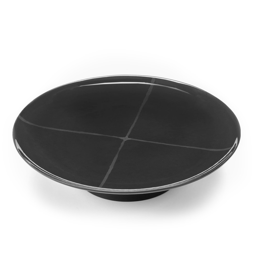 Подставка для торта Serax SALT ZUMA, диаметр 33 см, h8 см, чёрный, фарфор