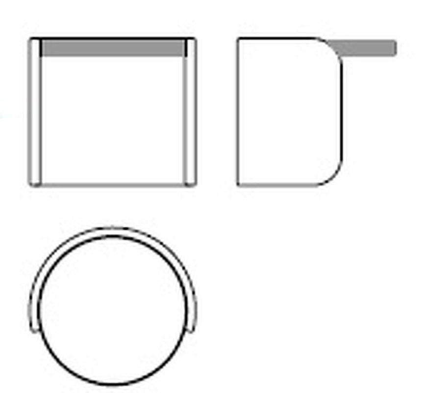 Приставной столик Roller Tonin Casa Modern 35h x ø40 nc96719