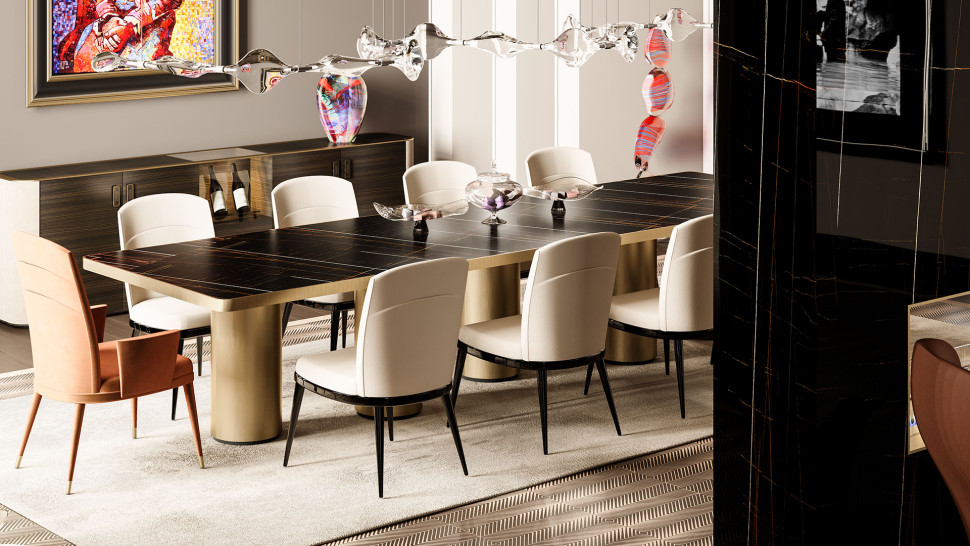 Стол Reflex Disegno Signore Degli Anelli 72 Steel