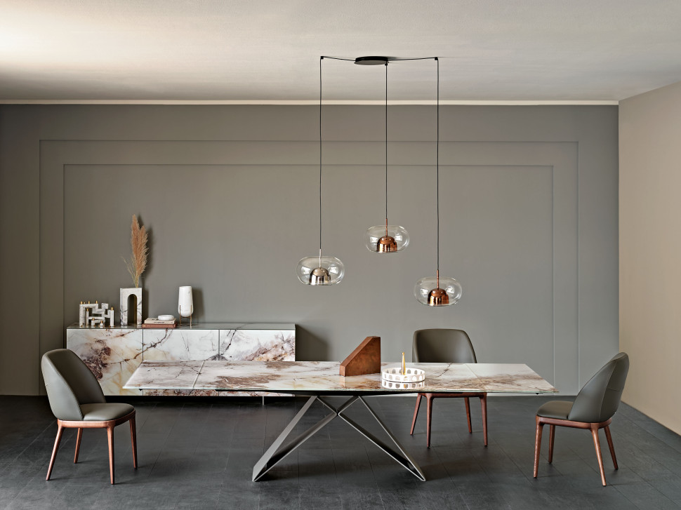 Стол в столовую Cattelan italia Premier Crystalart Drive