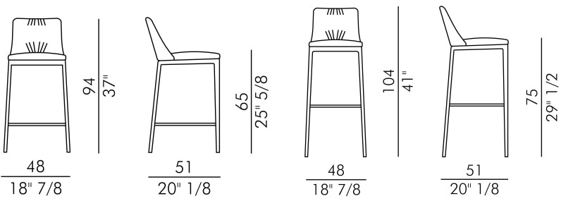 Размеры Барный стул Eforma Max deluxe stool base legno