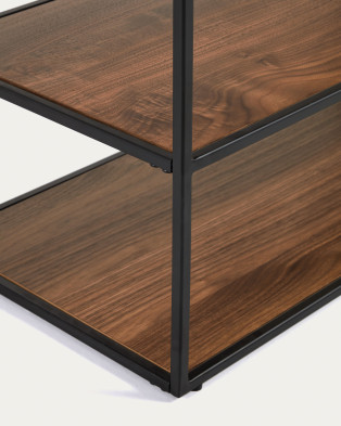 Тумба под ТВ La Forma Yoana 160 x 40 x h50 см, из орехового шпона и чёрного металла