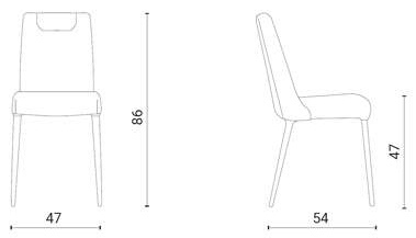 Размеры Стул Ozzio design Sofia S316