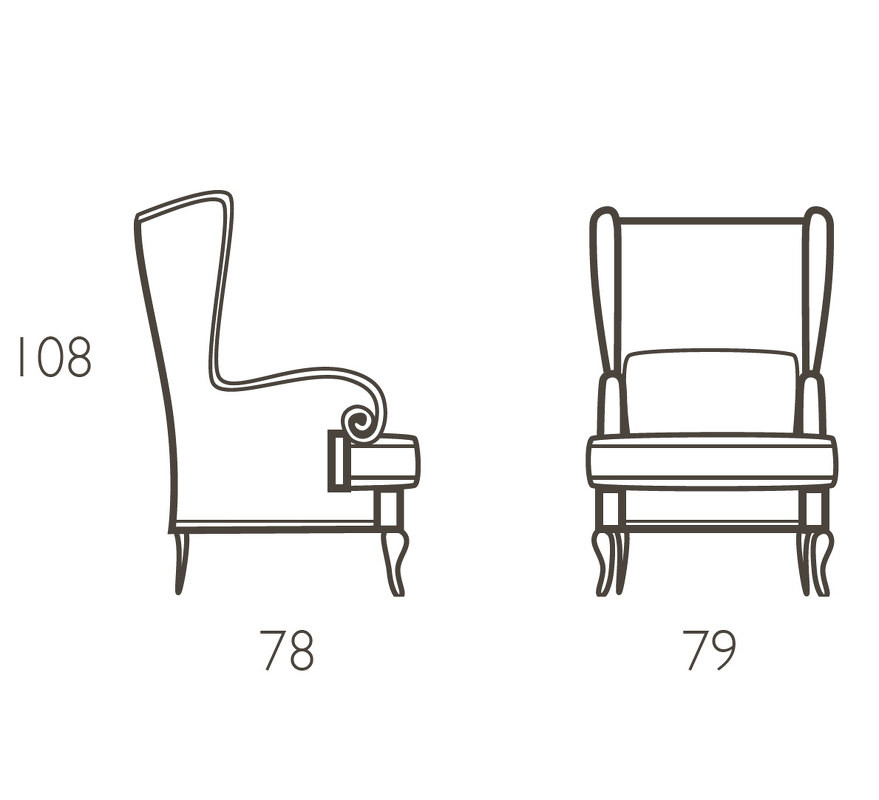 Кресло Valeria Keoma Classic 79 x 78 x 108h nc82529