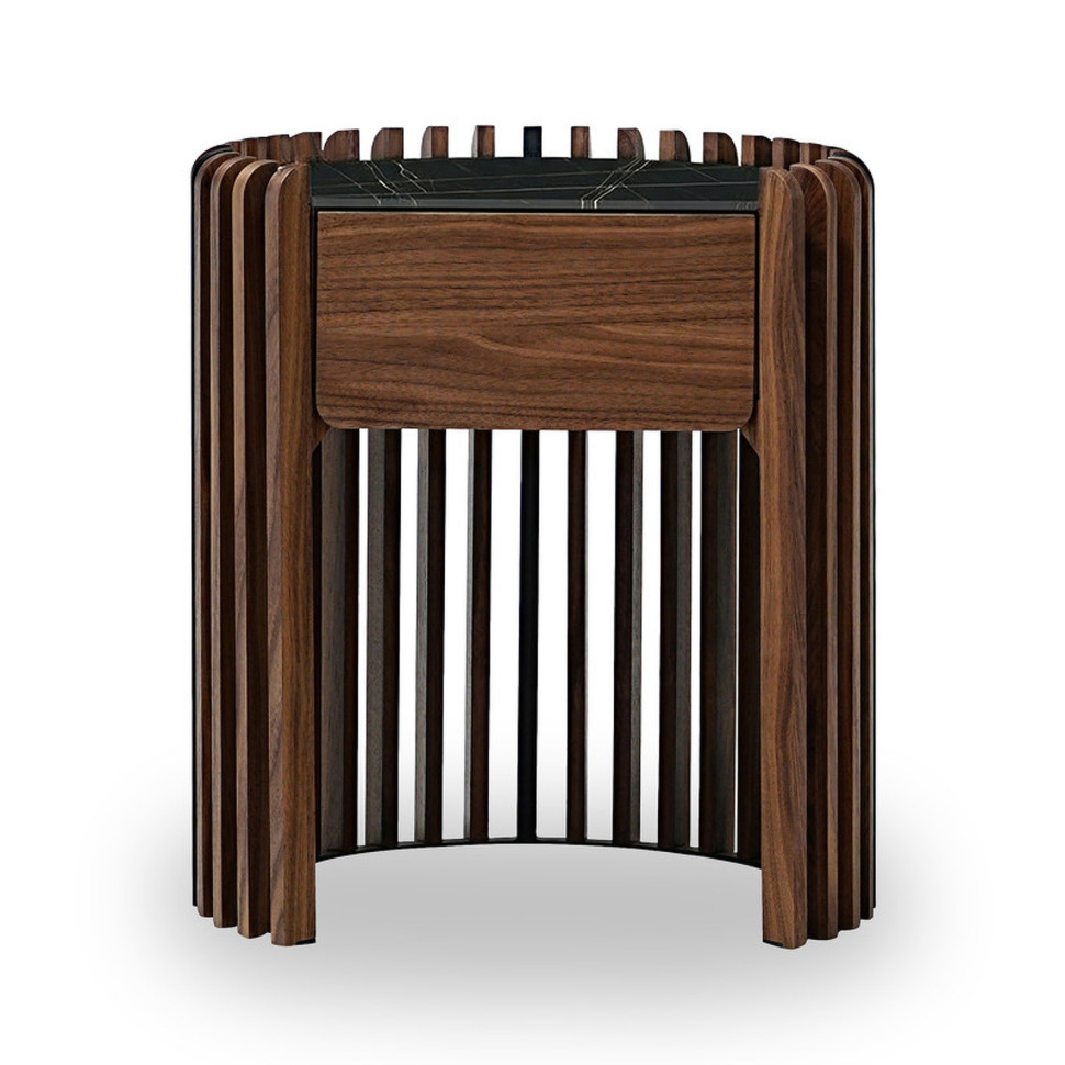 Прикроватная тумба Mod Interiors Tishina By Сергей Трегубов 50 x 42,5 x h55 см, шпон американского ореха - материал