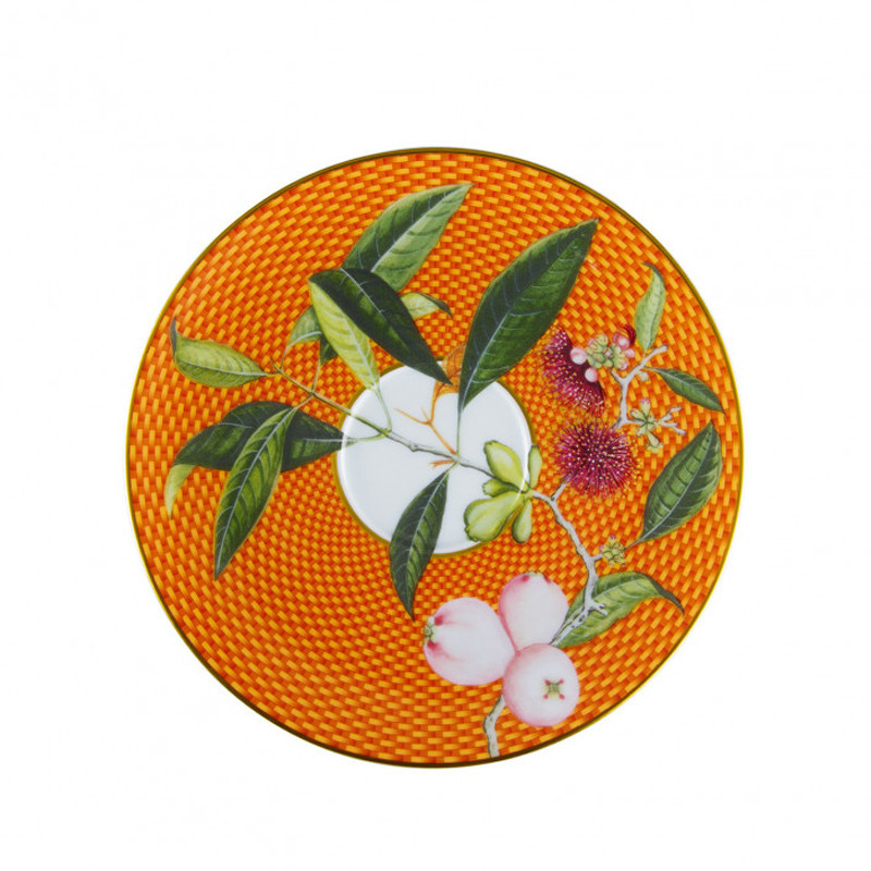 Чашка для чая с блюдцем Raynaud Tresor Fleuri, 220 мл, оранжевый, фарфор