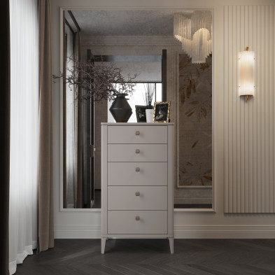 Комод высокий Fratelli Barri Alba 70 x 50 x h125 см, матовый лак Avorio